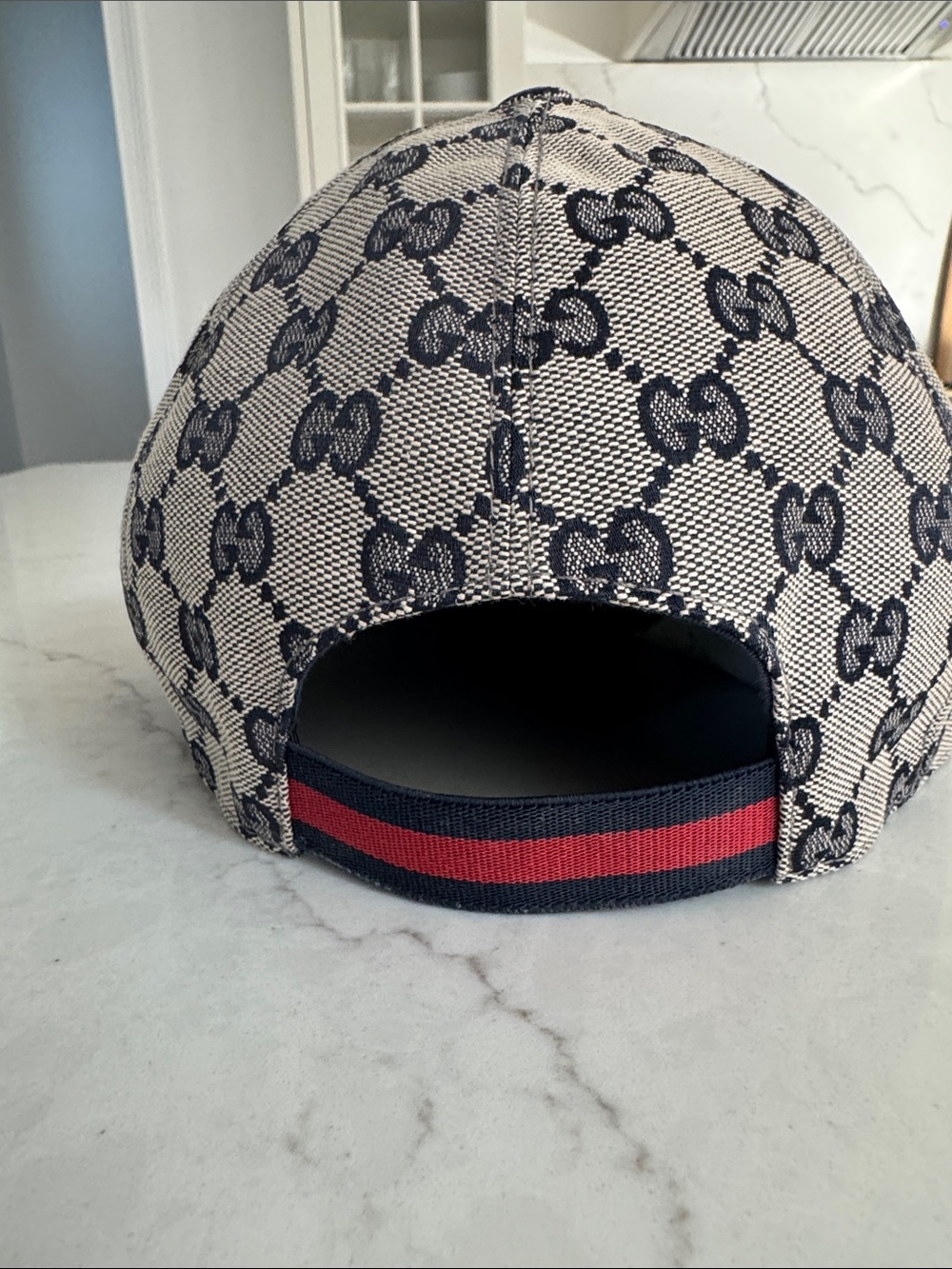 Gucci Beige and Black GG Canvas Baseball Cap